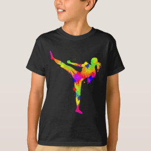Kickboxing Kickboxer Karate Women Girls Kids T-Shirt