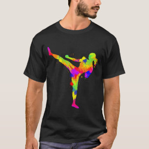 Kickboxing Kickboxer Karate Women Girls Kids T-Shirt