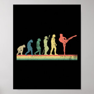 Kickboxing Kickboxer Retro Vintage Poster