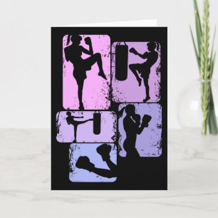 Kickboxing Kickboxer Taekwondo Karate Girls Women  Card