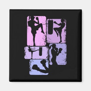 Kickboxing Kickboxer Taekwondo Karate Girls Women Magnet