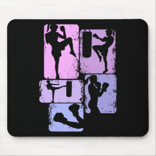 Kickboxing Kickboxer Taekwondo Karate Girls Women Mouse Pad