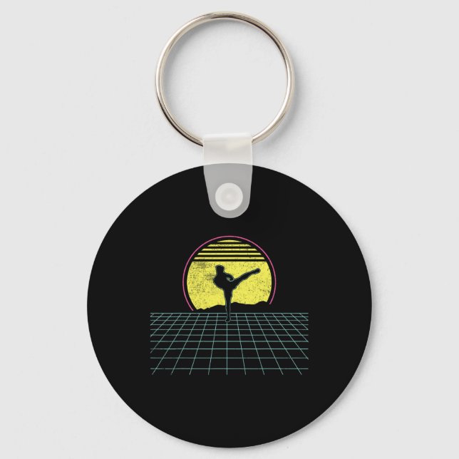 Kickboxing Kickboxer Vintage _2  Key Ring (Front)