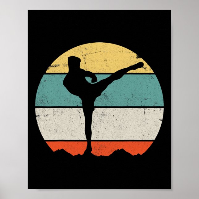 Kickboxing Kickboxer Vintage  Poster (Front)