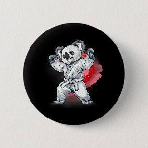 Kickboxing Koala Martial Arts Karate Jiu-Jitsu MMA 6 Cm Round Badge