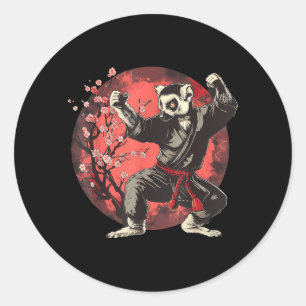 Kickboxing Lemur Martial Arts Karate Jiu-Jitsu MMA Classic Round Sticker