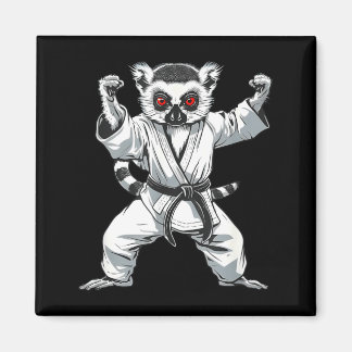 Kickboxing Lemur Martial Arts Karate Jiu-Jitsu MMA Magnet