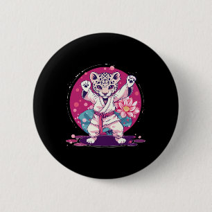 Kickboxing Leopard Taekwondo Karate Mma Martial Ar 6 Cm Round Badge