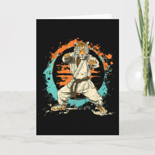 Kickboxing Leopard Taekwondo Karate Mma Martial Ar Card