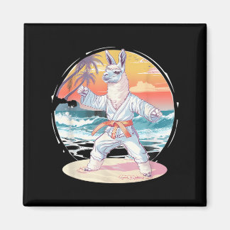 Kickboxing Llama Tropical Beach Taekwondo Judo Magnet