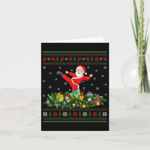 Kickboxing Martial Art Lover Xmas Ugly Kickboxing Card
