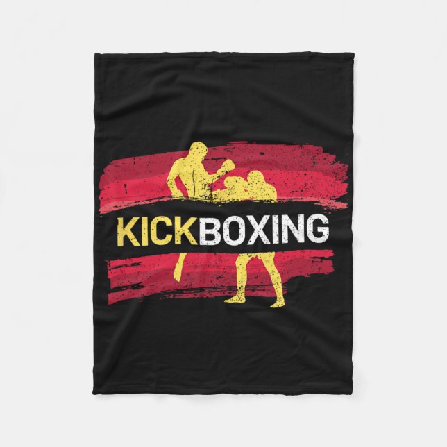 Kickboxing Martial Arts  Fleece Blanket (Front)