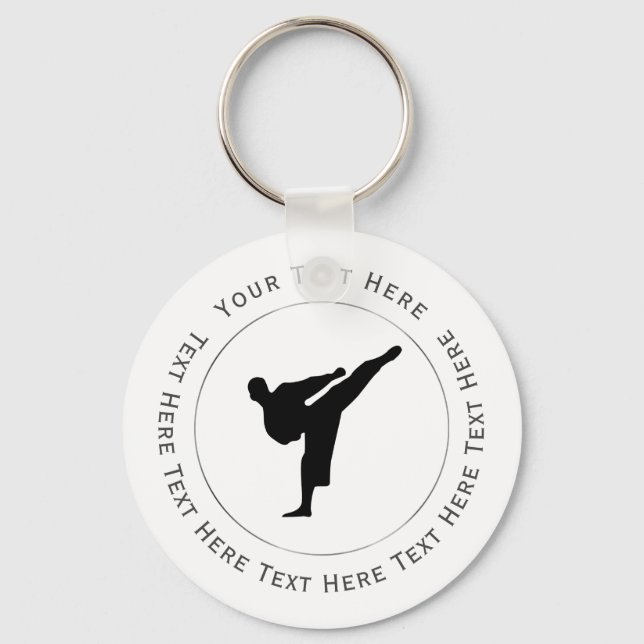 Kickboxing - Martial Arts Keychain (Front)
