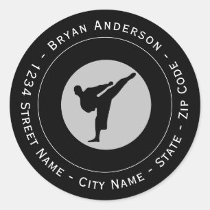 Kickboxing - Martial Arts Return Address Label