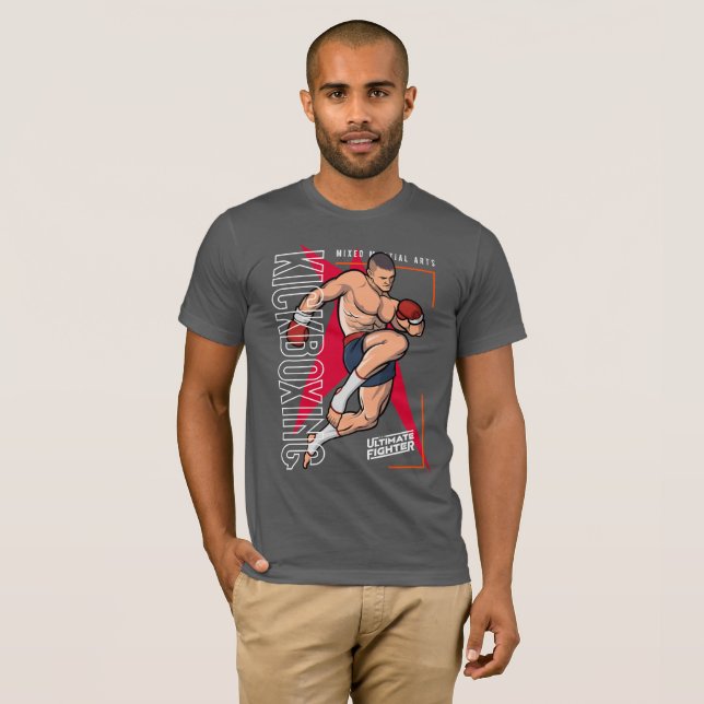 Kickboxing | Men Jersey Short Sleeve T-Shirt (Front Full)