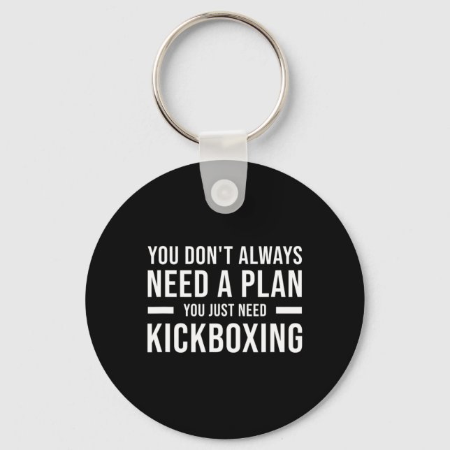 Kickboxing Men Women Kids Funny  Key Ring (Front)