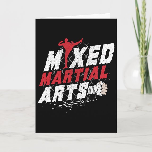 Kickboxing Mma Mixed Martial Arts Lover Gift Idea  Card (Front)