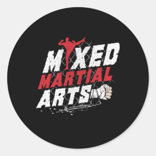 Kickboxing Mma Mixed Martial Arts Lover Gift Idea  Classic Round Sticker