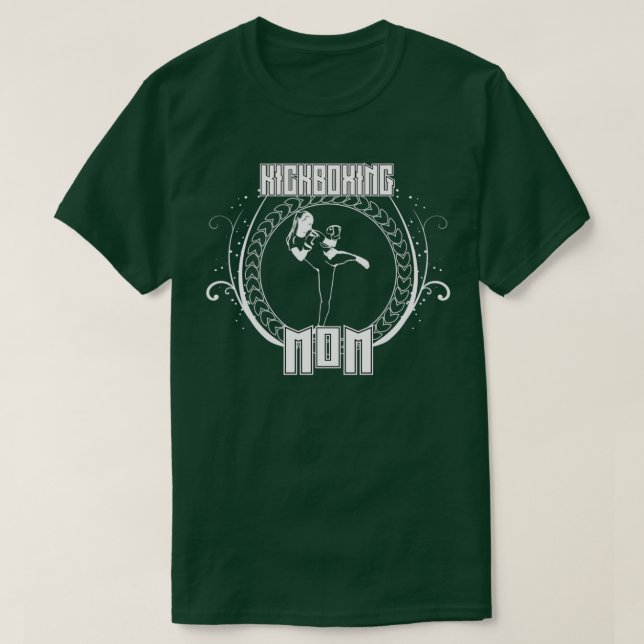 Kickboxing Mom Combat Fights Martial Fight Sport T-Shirt (Design Front)