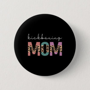 Kickboxing Mom Funny Boxing Kickboxer Mom Gift Leo 6 Cm Round Badge