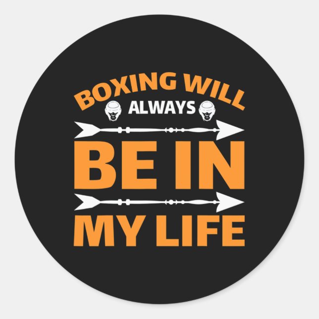 Kickboxing Muay Thai Boxing  Classic Round Sticker (Front)