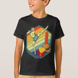 Kickboxing Muay Thai Boxing Fries Burger Fastfood T-Shirt