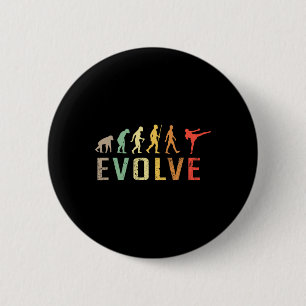 Kickboxing Muay-thai Evolution Vintage Funny Desig 6 Cm Round Badge