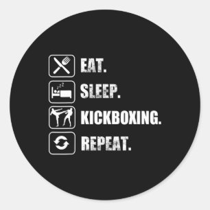 Kickboxing Muay Thai Martial Arts Tiger Sak Yant  Classic Round Sticker