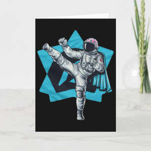 Kickboxing Muay Thai Taekwondo High Kick Funny Ast Card
