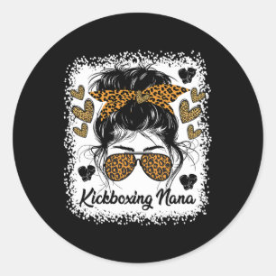 Kickboxing Nana Martial Arts Lovers Stylish Sports Classic Round Sticker