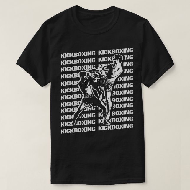 Kickboxing Practice Kick Boxing Workout print T-Shirt (Design Front)