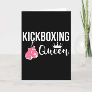 Kickboxing Queen Fitness Gym Motivational Card