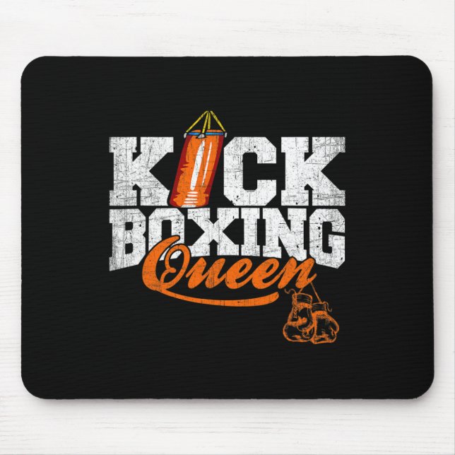 Kickboxing Queen Kickboxer Workout Graphic  Mouse Pad (Front)