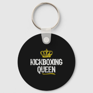 Kickboxing Queen Women Girls Kickbox Funny Cool Cu Key Ring