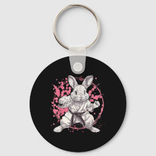 Kickboxing Rabbit Taekwondo Karate MMA Bunny Key Ring
