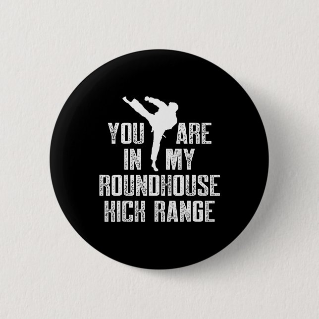 Kickboxing Range Kick Boxing Workout  6 Cm Round Badge (Front)