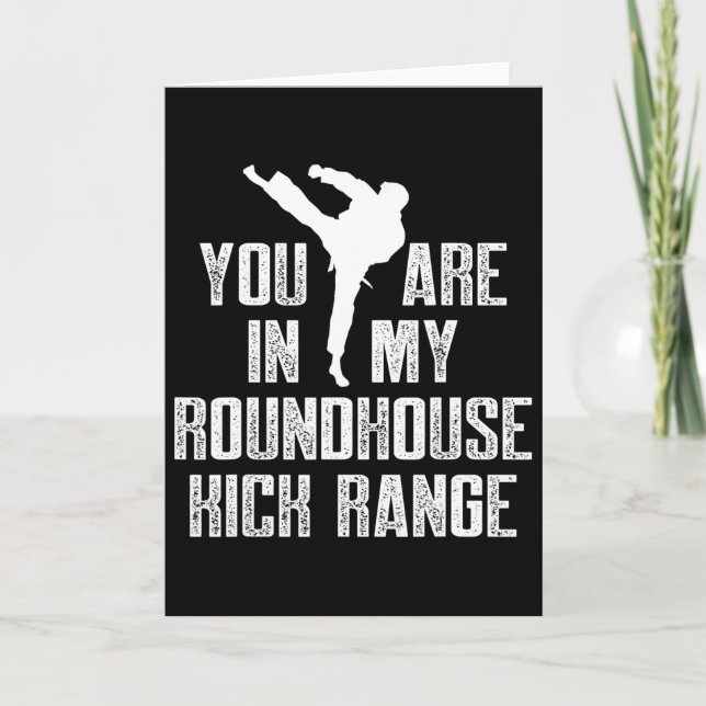 Kickboxing Range Kick Boxing Workout  Card (Front)