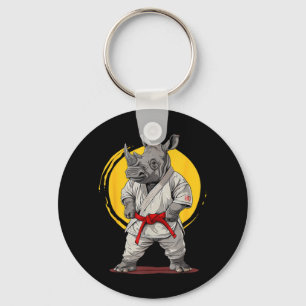 Kickboxing Rhino Taekwondo Karate MMA Funny Key Ring