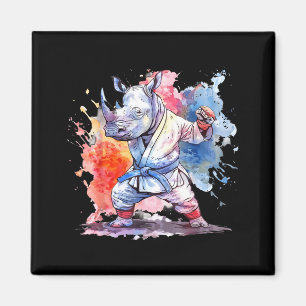 Kickboxing Rhino Taekwondo Karate MMA Funny Magnet