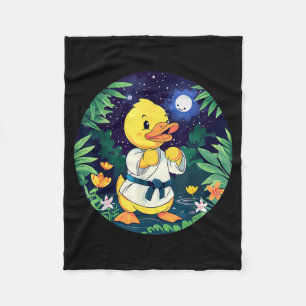 Kickboxing Rubber Duck Taekwondo Karate Mma Fleece Blanket