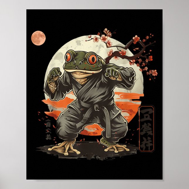 Kickboxing Sakura Jiu-Jitsu Mma Toad Taekwondo Poster (Front)