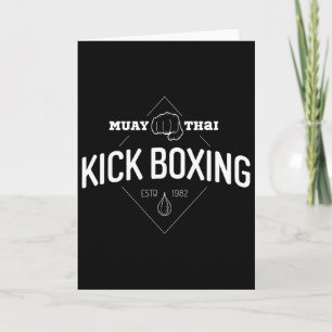 Kickboxing Shirt Muay Thai Boxer Martial Arts Tee Card