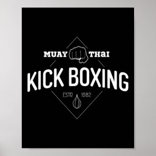 Kickboxing Shirt Muay Thai Boxer Martial Arts Tee  Poster