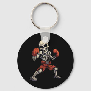 Kickboxing Skeleton Funny Kickboxer Boxing Key Ring