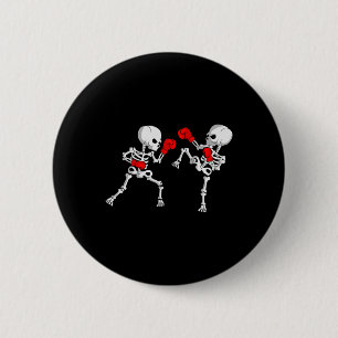 Kickboxing Skeleton Kickboxer Boxing Mma 6 Cm Round Badge