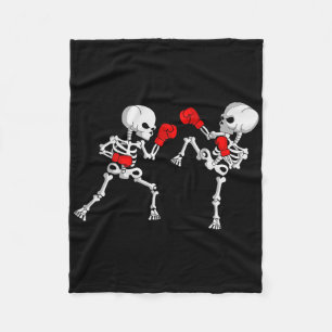 Kickboxing Skeleton Kickboxer Boxing Mma Fleece Blanket