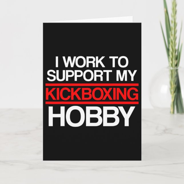 Kickboxing Support Kick Boxing Workout  Card (Front)