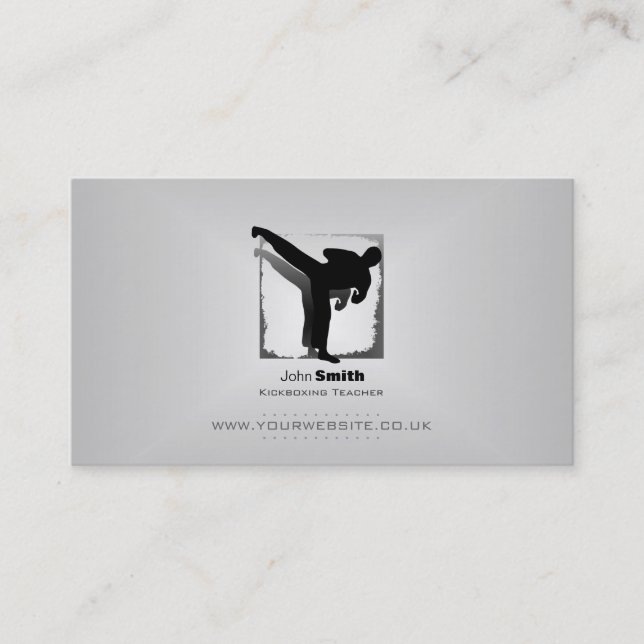 Kickboxing Teacher Business Card (Front)