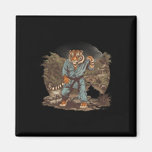 Kickboxing Tiger Pagoda Temple Martial Arts Karate Magnet