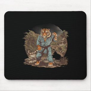 Kickboxing Tiger Pagoda Temple Martial Arts Karate Mouse Pad